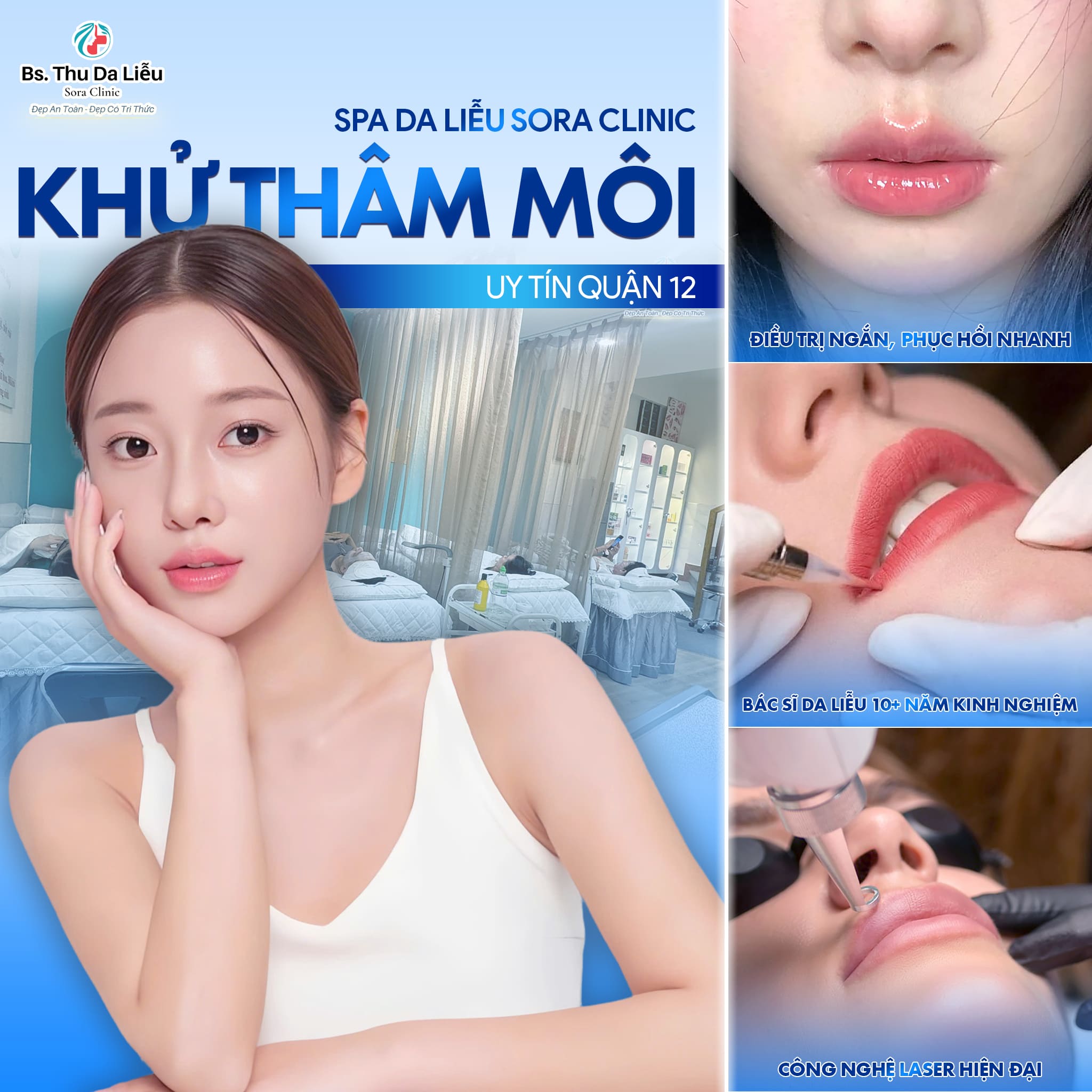 Phòng khám Da liễu uy tín Quận 12 chuyên Khử thâm môi