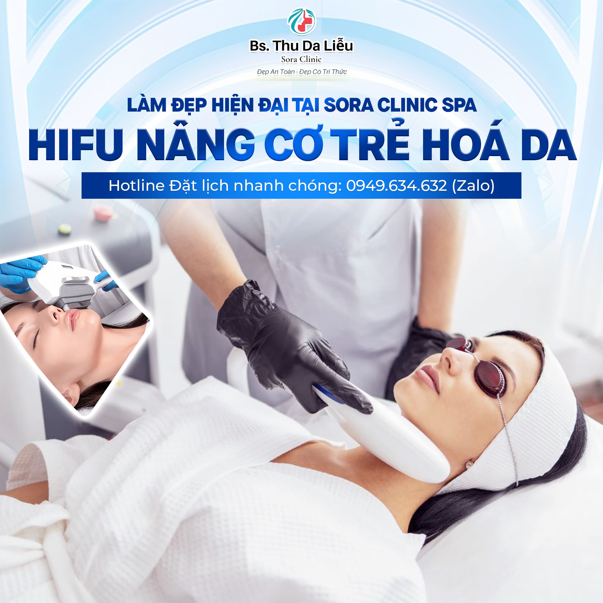 Hifu Nâng cơ Trẻ hoá da tại Sora Clinic spa