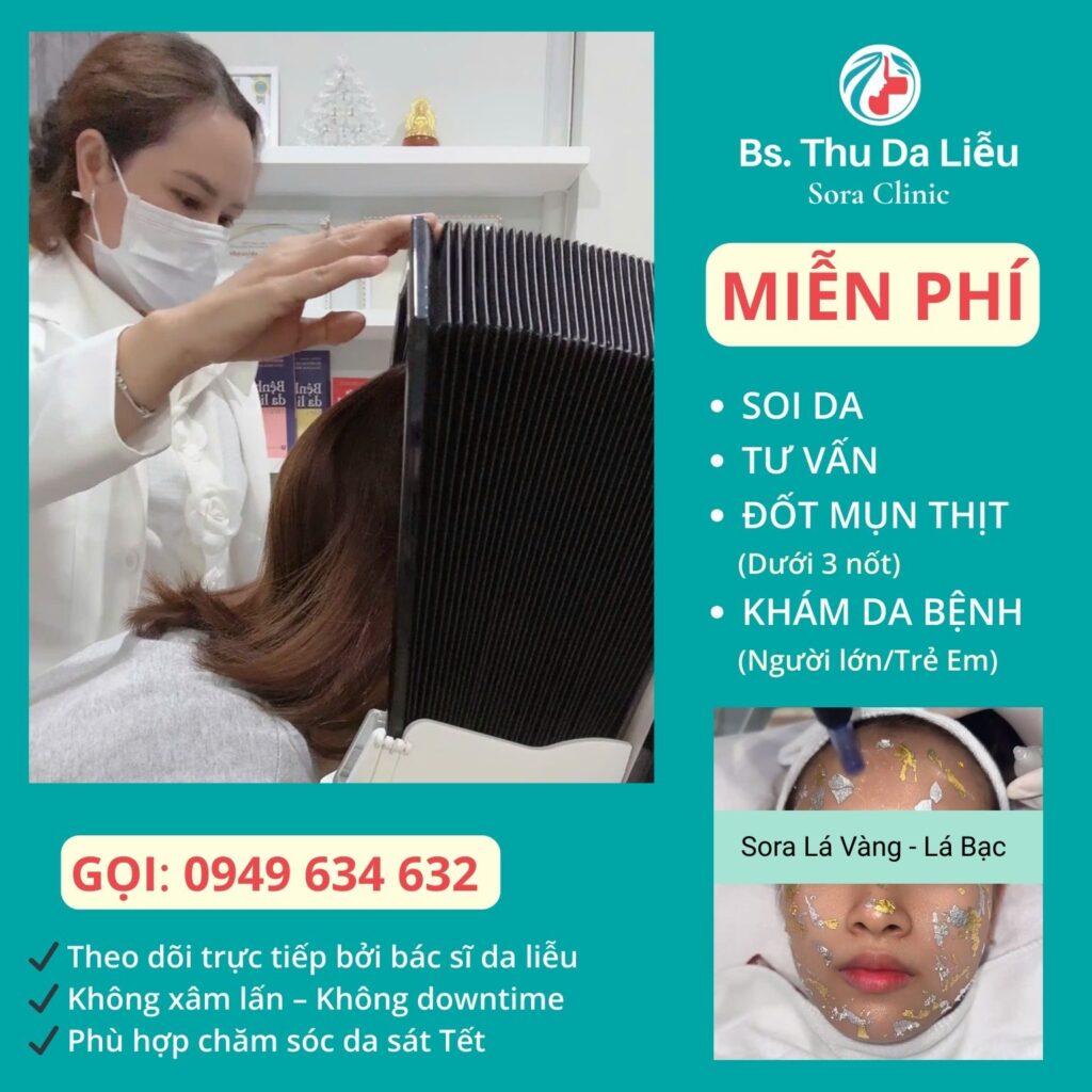 Bác sĩ da liễu tại Sora Clinic tư vấn chăm sóc da cuối năm an toàn và phù hợp từng nền da
