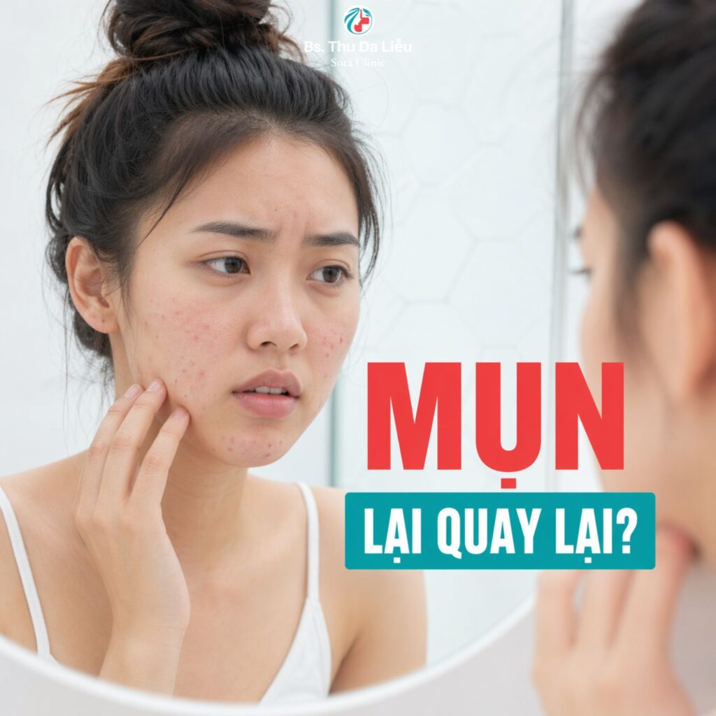 Mụn tái phát liên tục dù đã điều trị trước đó
