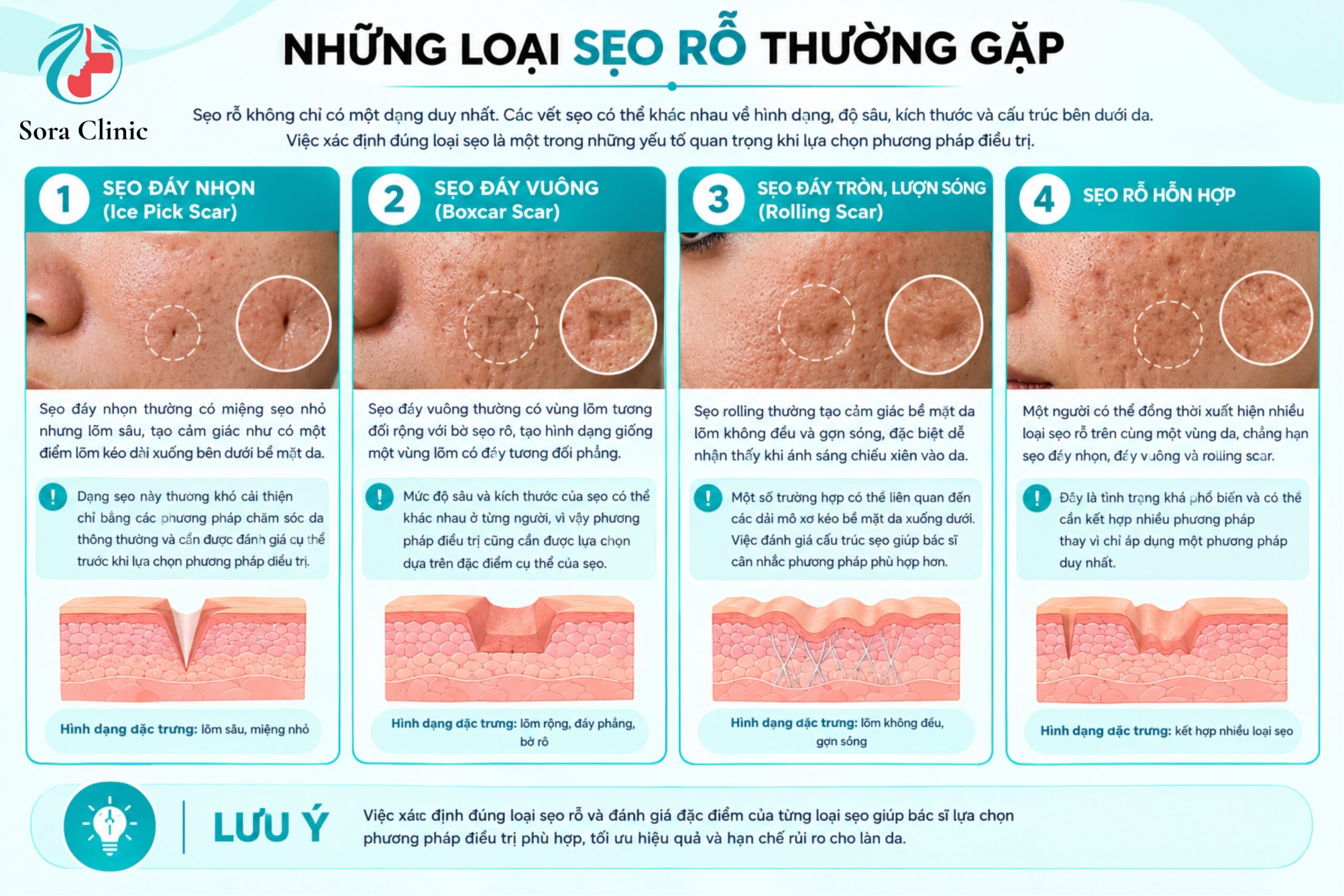 Các loại sẹo rỗ